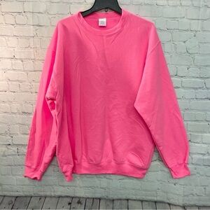 Neon Pink Women’s Casual Long Sleeve SweatShirt Size: X-Large